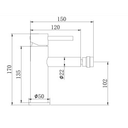 Robinet de salle de bain Kit complet avec mitigeurs de lavabo muraux, bidet et kit de douche en acier AISI 316Pollini Jessy Stee