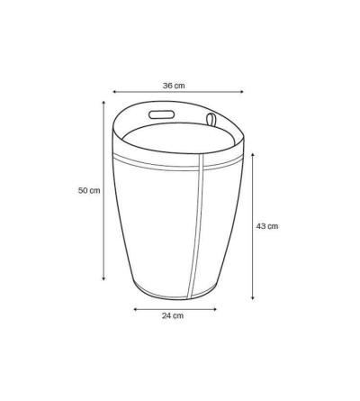 Cestos para la ropa Cesto de ropa de cuero ecológico Capannoli Egg EG190M