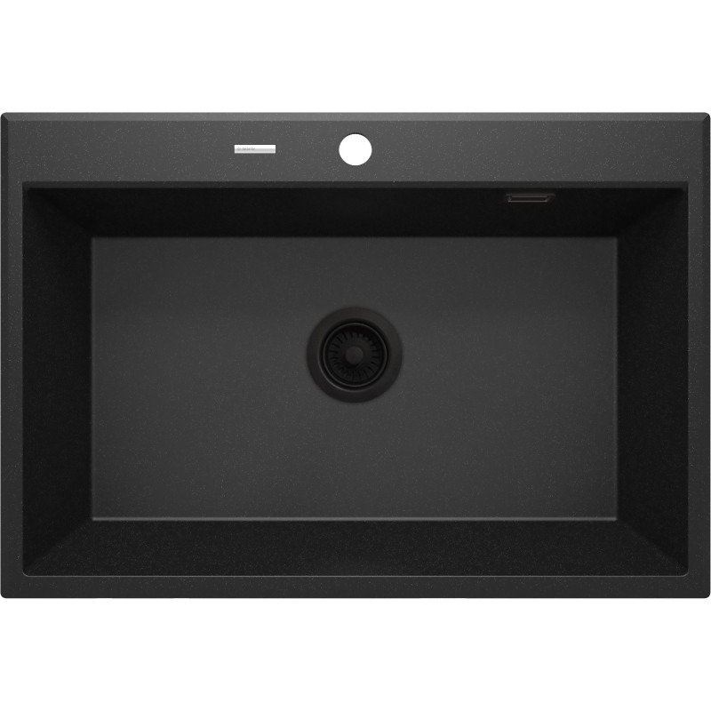 Sinks in composite material Kitchen sink size 700 mm in metallic graphite color composite material Deante Eridan ZQE_G103