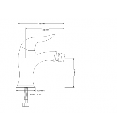 Rubinetti Bidet Monoleva Miscelatore bidet completo di piletta 1"1/4 in colore bronzo Nice Wilson 28280026B