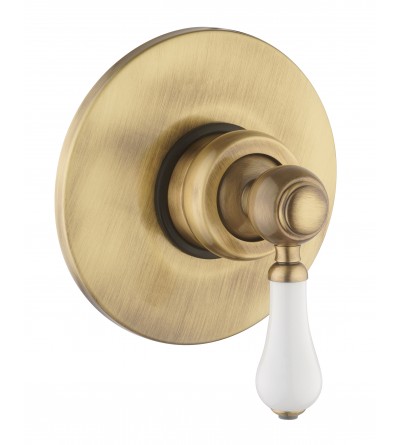 Built-in shower taps Bronze colored single outlet built-in shower mixer with retro handle Piralla Como 0TOF3410A21