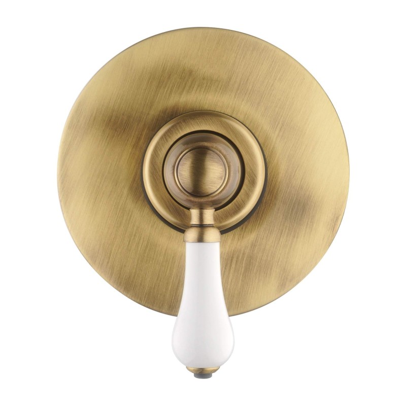 Built-in shower taps Bronze colored single outlet built-in shower mixer with retro handle Piralla Como 0TOF3410A21