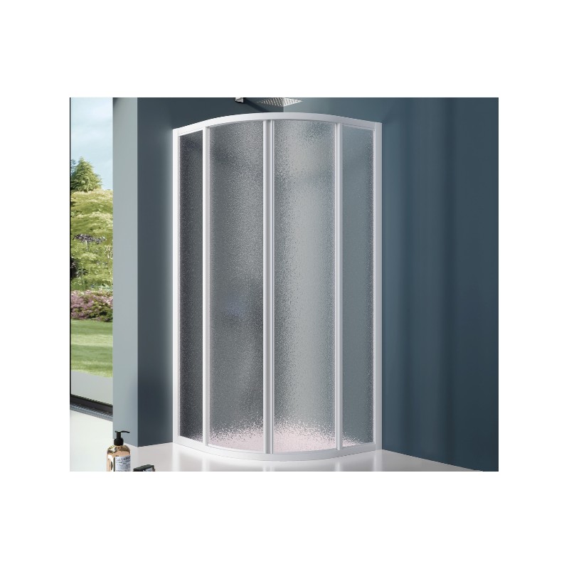 round shower box Round shower enclosure with printed glass 80 x 80 cm Samo America B6873
