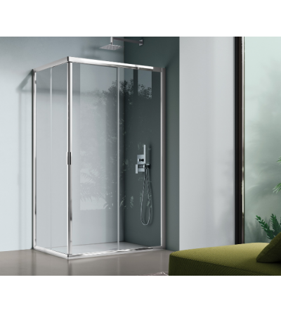 Corner shower cubicle Rectangular shower enclosure 70 x 120 cm sliding opening Samo America 4 B6479ULUTR