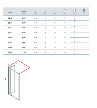 Corner shower cubicle Shower enclosure 70 x 70 cm folding opening with polystyrene panels Samo CIAO B2660