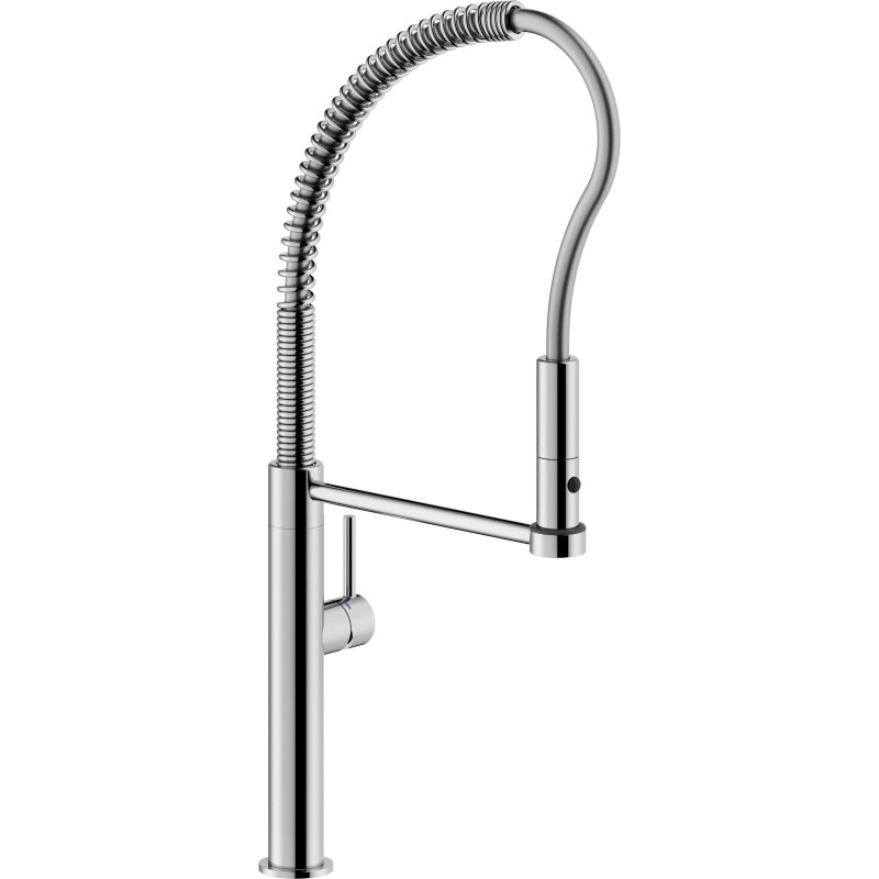 Kitchen taps with drop High spout kitchen sink with spring and removable shower in chrome colour Nobili Aquerelli AQ109300/60CR