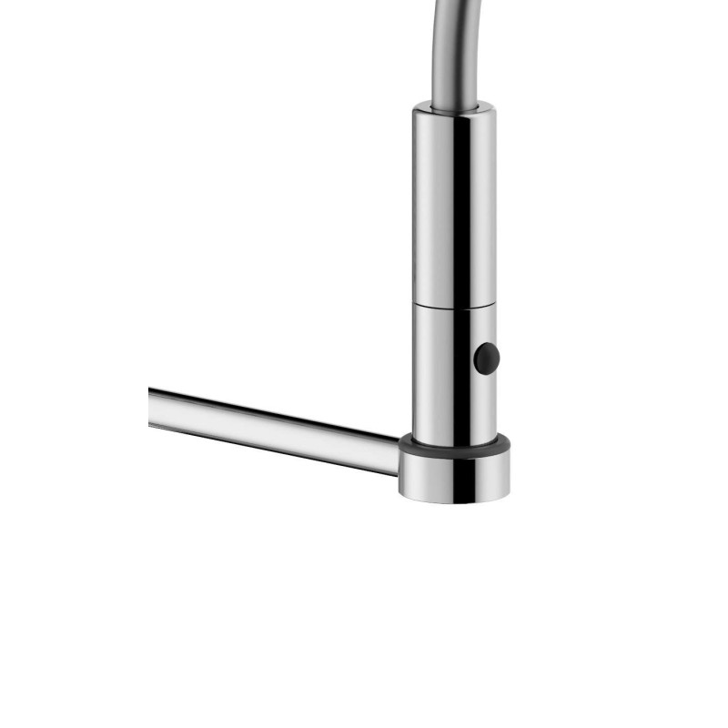 Kitchen taps with drop High spout kitchen sink with spring and removable shower in chrome colour Nobili Aquerelli AQ109300/60CR