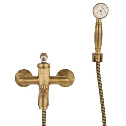 Miscelatore vasca in colore bronzo antico completo di set doccia Piralla Como 0TOF3002A21