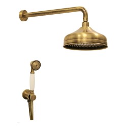 Retro shower head and shower arm set in antique bronze colour Sphera K43735522AOA