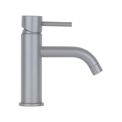 Round model basin mixer in metallic gray colour Pollini Jessy Color MXLAMCMMCA1