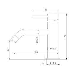 Mitigeur de lavabo modèle rond de couleur gris métallisé Pollini Jessy Color MXLAMCMMCA1