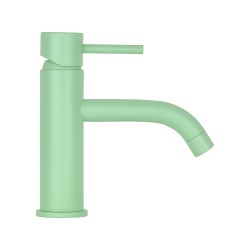 Round model basin mixer in light green colour Pollini Jessy Color MXLAMCMMCA2