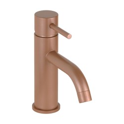 Miscelatore per lavabo modello tondo in colore rosa metallizzato Pollini Jessy Color MXLAMCMMCA3