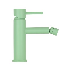 Miscelatore per bidet modello tondo in colore verde chiaro Pollini Jessy Color MXBIMCMMCA2