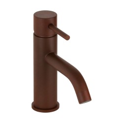 Round model washbasin mixer in rust colour Pollini Jessy Color MXLAMCMMCA4