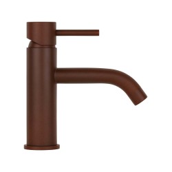 Round model washbasin mixer in rust colour Pollini Jessy Color MXLAMCMMCA4