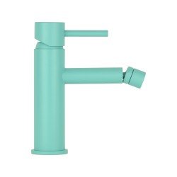 Round model bidet mixer in aqua blue colour Pollini Jessy Color MXBIMCMMCA6