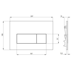 Complete cistern, toilet and plate package in matt black Deante Peonia CDENNZPW