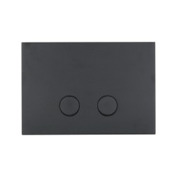 Plaque de commande double bouton pour réservoirs Geberit, couleur noir mat Gattoni PIA/GBNO