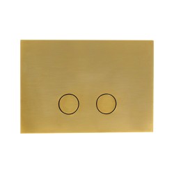 Plaque de commande double bouton pour réservoirs Geberit, couleur or brossé Gattoni PIA/GBSG