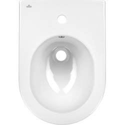 Glossy white ceramic bidet 510 x 360 mm suspended installation Deante Peonia CDE_6BPW