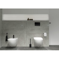 Bidet en céramique blanc brillant 510 x 360 mm installation suspendue Deante Peonia CDE_6BPW