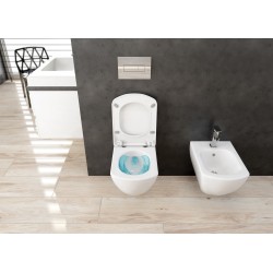 Kit sanitaire complet, WC, réservoir intégré et plaque chromée Deante ANEMON CDZS6ZPW