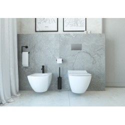 Bidet en céramique blanc brillant installation suspendue 520 x 370 mm Deante Anemon CDZ_6BPW