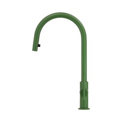 Sage color kitchen sink mixer with retractable hand shower Gattoni C705/PCSVA