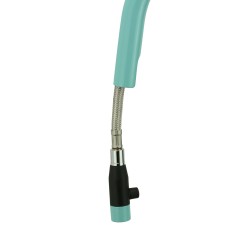 Water blue kitchen sink mixer with retractable hand shower Gattoni C705/PCTFY