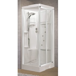 Multifunctional shower cabin 100 x 70 hydromassage model, right version Novellini New Holiday 2P NNH2P100DT19F-1D