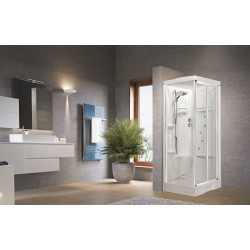 Cabina doccia multifunzionale 100 x 70 modello idromassaggio versione destra Novellini New Holiday 2P NNH2P100DT19F-1D