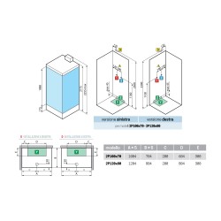 Cabina doccia multifunzionale 100 x 70 modello idromassaggio versione destra Novellini New Holiday 2P NNH2P100DT19F-1D