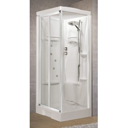 Multifunctional shower cabin 100 x 70 hydromassage model left version Novellini New Holiday 2P NNH2P100ST19F-1D