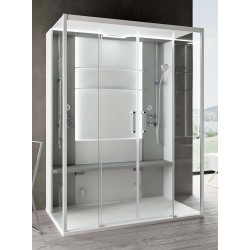 Cabina doccia multifunzione doppia postazione con idromassaggio Hammam Novellini Skill Dual SKI2A160T5-1UN3