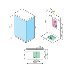 Double station multifunction shower cabin with Hammam hydromassage Novellini Skill Dual SKI2A160T5-1UN3