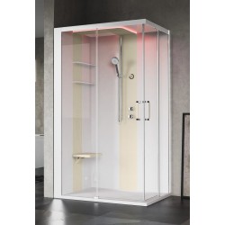 Cabine de douche multifonction 120 x 100 ouvrant 2 portes coulissantes version gauche Novellini Skill A SKIA210ST5-1UN1