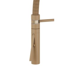 Kitchen mixer with spring and folding spout in beige grey colour Nice 29034M1BG