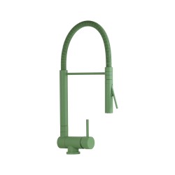 Kitchen mixer with spring and foldable spout in pale green Nice 29034M1VP