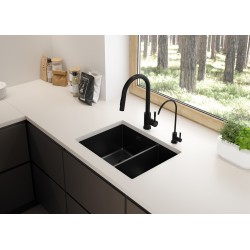 Single-water tap, connection for filtered water in matt black Deante BEZ_N62F