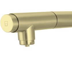 Kitchen sink mixer with water filter connection brushed gold color Deante ERIDAN BRE_R75M