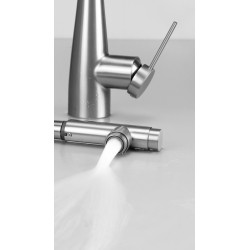 Kitchen mixer with water filter connection in brushed steel color Deante ERIDAN BRE_F75M