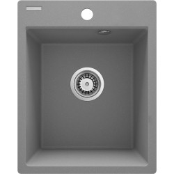 Single bowl kitchen sink 40 x 50 mm in metallic grey Deante CORIO ZRC_S103