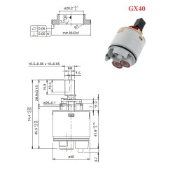 Cartucho de repuesto Ø 40 mm Hydroplast GX40