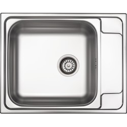 Built-in kitchen sink 63 x 50 in steel with drainer DEANTE Soul ZEO_011B