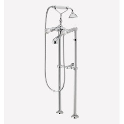 Floor mounted bath mixer with gold finish shower set Webert Viktoria D720103010