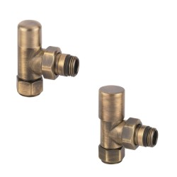 Ensemble vannes et cache-serrure, pour radiateurs couleur bronze Arteclima KITVAL1BR