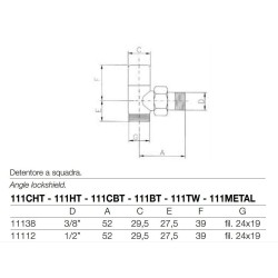 Ensemble vannes et cache-serrure, pour radiateurs couleur bronze Arteclima KITVAL1BR