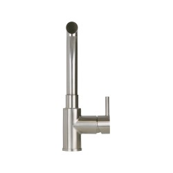 Stainless steel kitchen sink mixer with pull-out shower Pollini Acqua Design AK0063