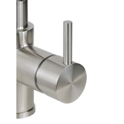 Stainless steel kitchen sink mixer with single-jet pull-out shower Pollini Acqua Design AP5581